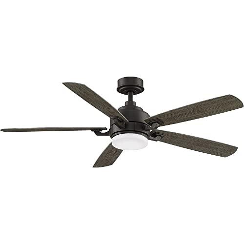 Matte Greige 52" LED Ceiling Fan with Remote and 5 Blades