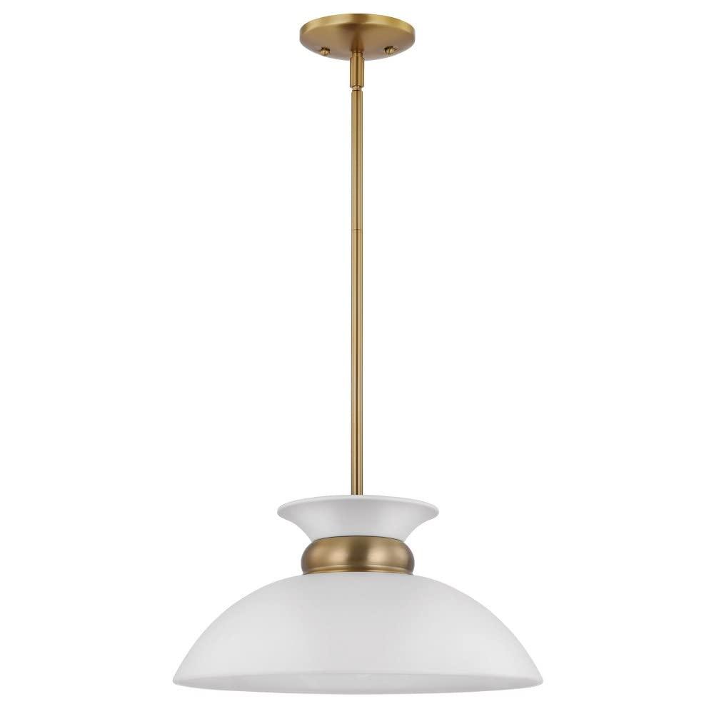 Nuvo Lighting Perkins 1 Light Small Pendant Matte Black with Burnished Brass