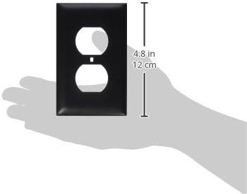 Black Thermoplastic 1-Gang Duplex Wall Plate