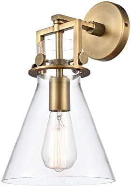 411-1W-BB-8CL-Innovations Lighting-Newton-One Light Wall Sconce-8 Inches Wide by 14.5 Inches High