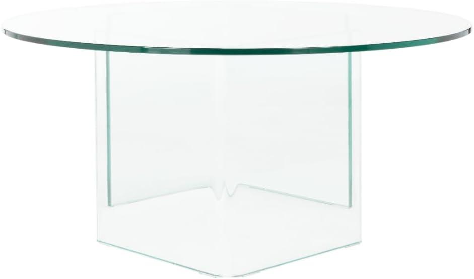 SAFAVIEH Bexon Tempered Glass Coffee Table Clear COF7301A-2BX