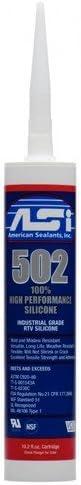ASI 502 High Performance Black Silicone - 10.2 oz. Cartridge