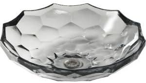 Kohler Briolette, Artist Editions Oval Faceted Glass Bathroom Vessel Sink
