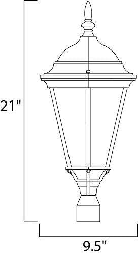 Maxim Lighting - One Light Outdoor Pole/Post Lantern - Outdoor Pole/Post Mount -