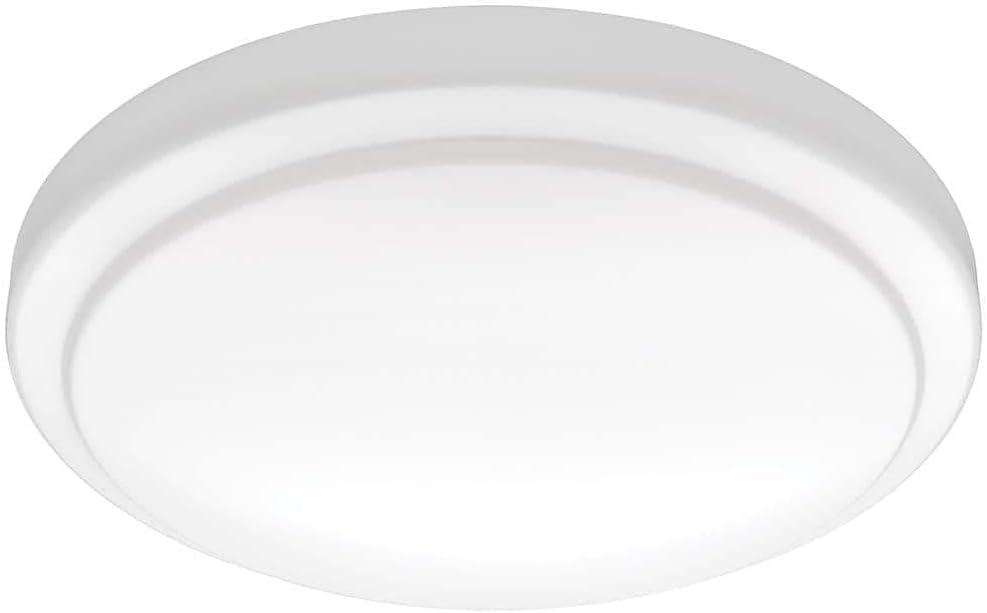 Crystal Bright 12" White Round LED Flush Mount Light, 1000 Lumens