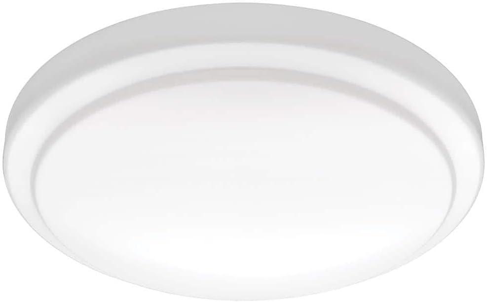 Hampton Bay 12 in. Round LED Flush Mount Light Pantry Laundry Closet Light 1000 Lumens Dimmable 4000K Bright White, 54074391