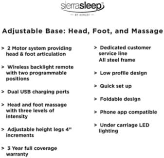 Honaz Adjustable Bed with Wireless Remote