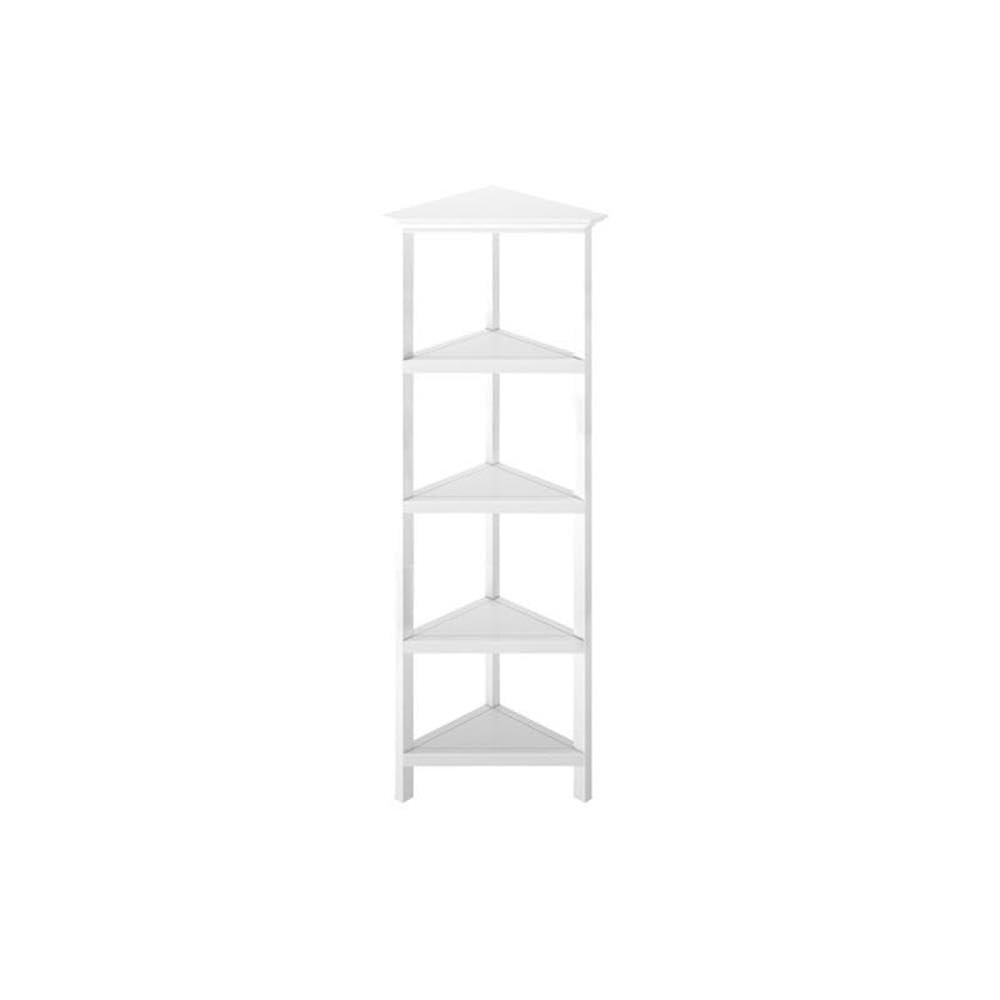 NewRidge 4-Tier Corner Wooden Bookcase White