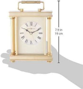 Howard Miller Gold Brass Table Clock with Quartz Movement