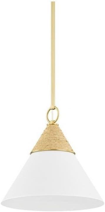 Rooney Pendant Light - White and Natural / 13"