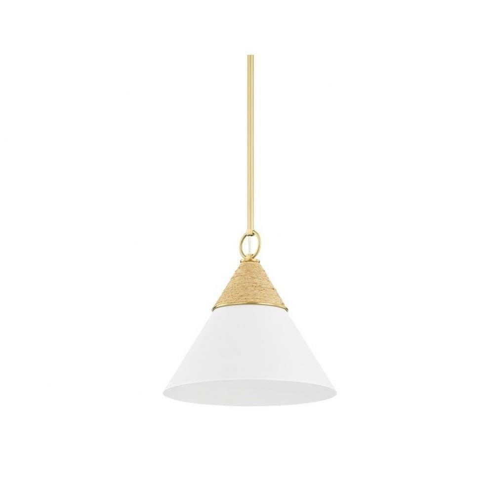 Rooney Pendant Light - White and Natural / 13"