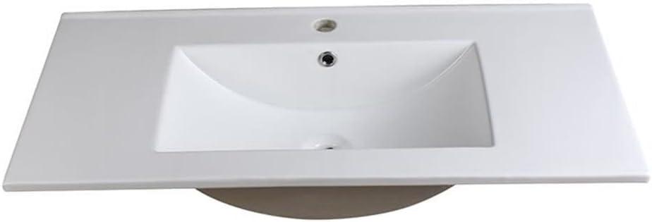 Fresca Allier 18.25'' White Ceramic Rectangular Bathroom Sink with Overflow