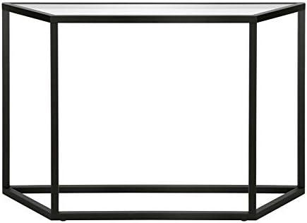 Evelyn&Zoe Levi 44" Wide Trapezoid Console Table, Blackened Bronze