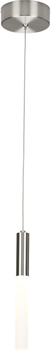 Progress Lighting Kylo 1-Light LED Brushed Nickel Modern Hanging Pendant with Frosted Acrylic Shade