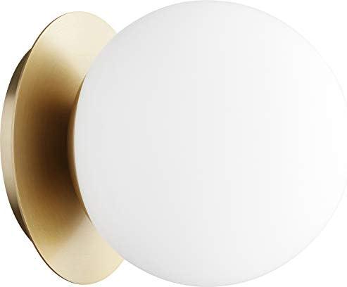 339-1-80-Quorum Lighting-1 Light Wall/Flush Mount in Transitional style - 6 inches wide by 7 inches high-Aged Brass Finish