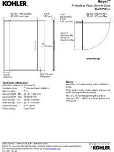 Revel 48'' x 70'' Pivot Shower Door with CleanCoat® Technology