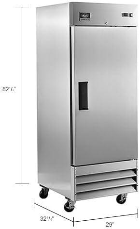 Stainless Steel Commercial Reach-In Freezer with Digital Controls