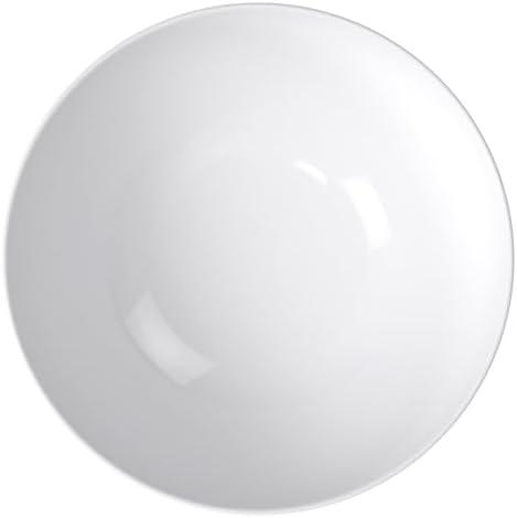 White Ceramic Round Minimalist Everyday Bowl