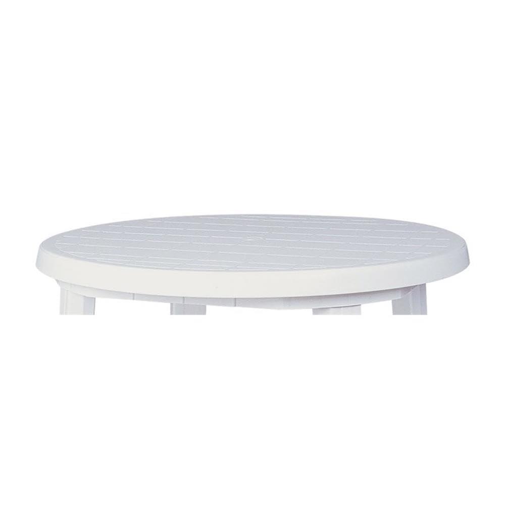 Compamia Ronda 36" Round Resin Outdoor Patio Dining Table in White