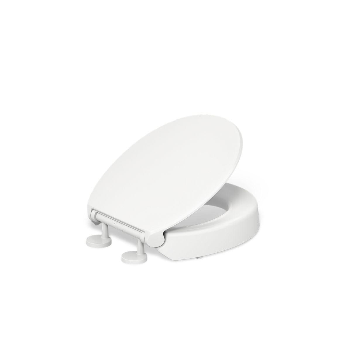 Hyten Elevated Toilet Seat with Quiet-Close Lid and Seat and Grip-Tight Bumpers