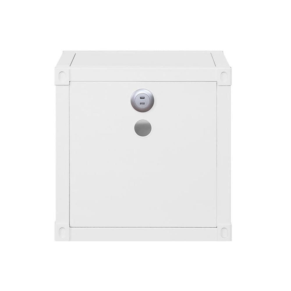 20" Cargo Nightstands White - Acme Furniture: Metal, Open Shelf, Kids' Room, No Assembly Required