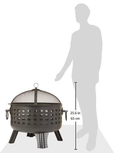 Amazon Basics 27 inch Steel Round Lattice Fire Pit