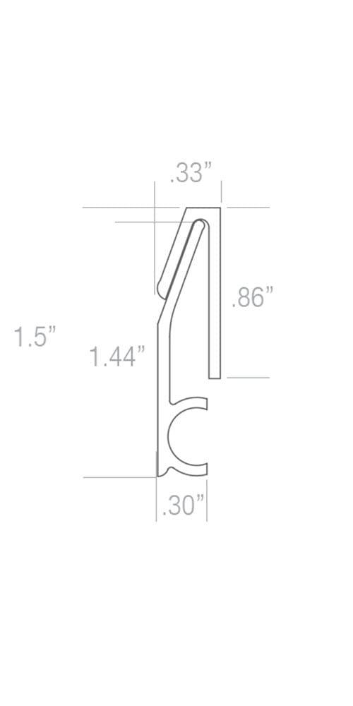 30 Inch Silver Aluminum Professional French Cleat Bracket