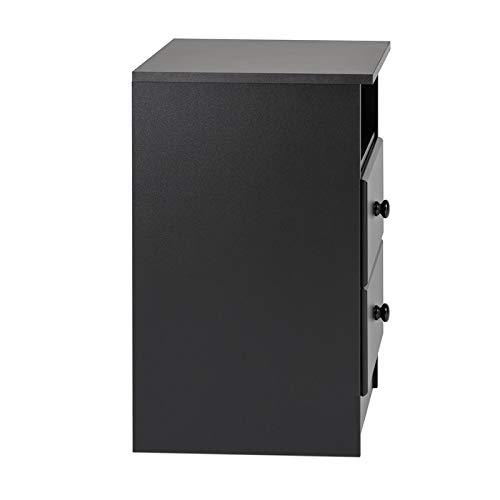 Prepac Astrid 2 Drawer Nightstand White: Modern Style, MDF, Includes Anti-Tip Hardware, for All Ages