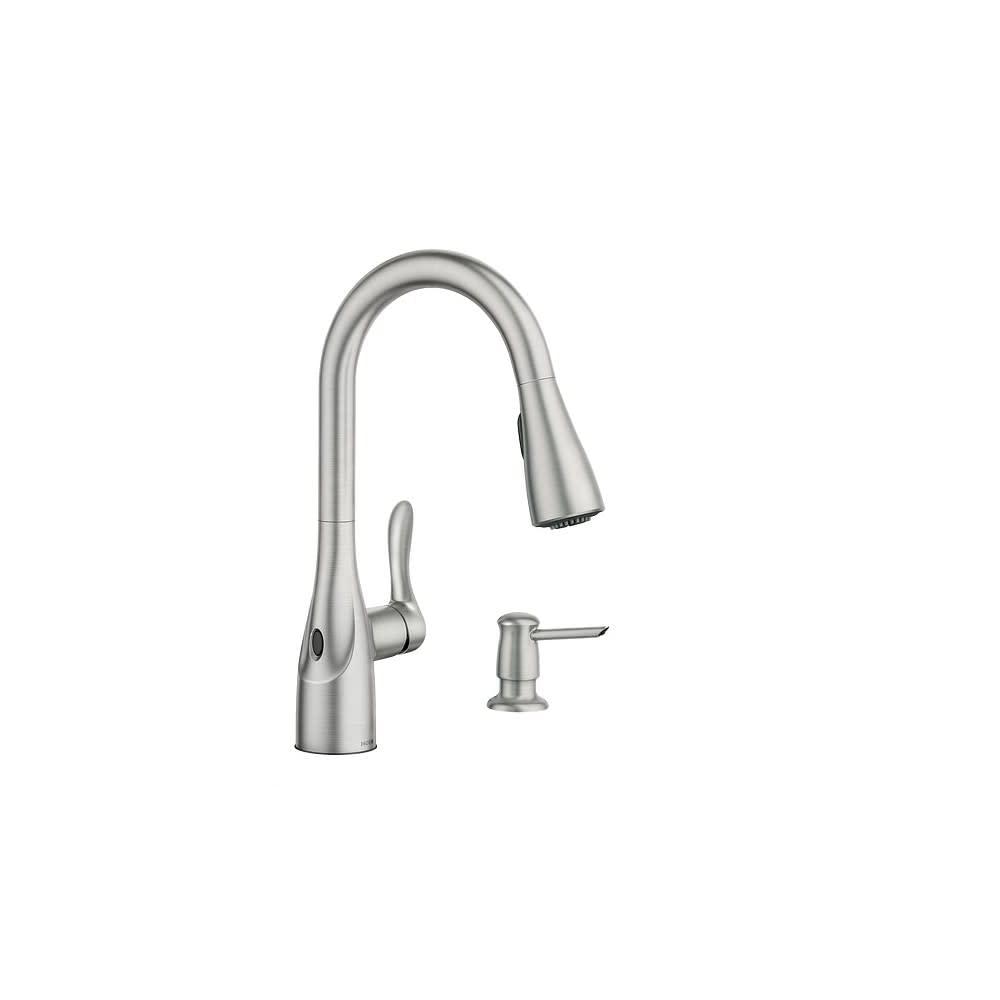 Moen Arlo One Handle Stainless Steel Motion Sensing Pull-Down Kitchen Faucet