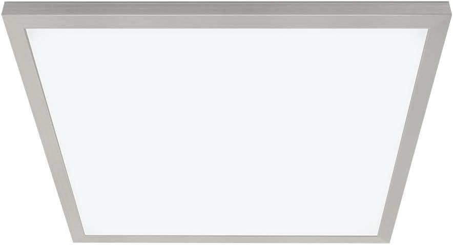 Good Earth Lighting Flat Panel 24-inch Ceiling Fixture - Nickel, Dimmable, 3800 Lumens, 5-White Selectable Color Changing Temperature, Suitable for Damp Locations, 50,000 Hour Rated Lamp Life