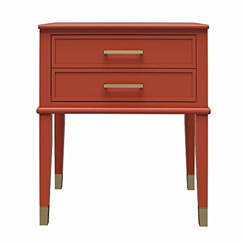 CosmoChic Westerleigh Gold-Accented End Table with Drawer