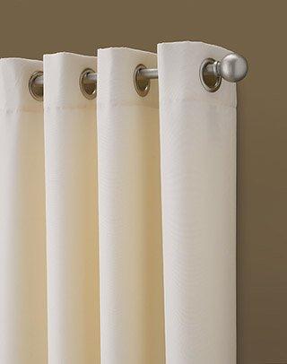 Curtainworks Kendall Indoor Polyester Room Darkening Grommet Curtain, Single Panel , White , 52"x63"