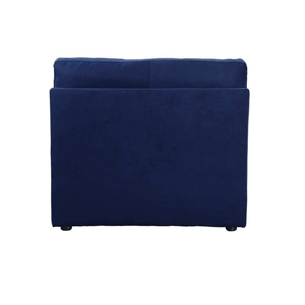 Crosby Modular - Armless Chair in Blue Fabric