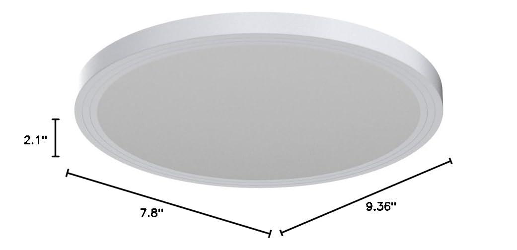 Flush Mount Ceiling Light Fixtures,24W Flat led Light for Ceiling,6000K 2200LM Ultra Thin Round White Lamp for Bedroom Kitchen,Bathroom,Garage,Living Room, Dining Room