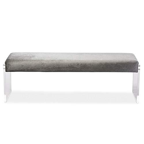 Polyester Blend Upholstered Bench