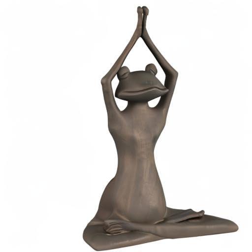 Stretching Frog Statue-Resin Zen Animal Yoga Figurine for Outdoor Lawn & Garden Decor