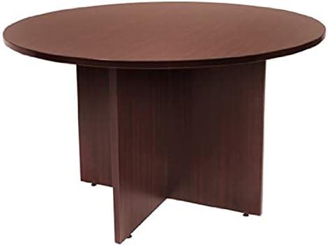 42 In. Round Conference Table - Mahogany