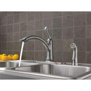 Linden Pull Out Sprayer Kitchen Sink Faucet, Single Handle Kitchen Faucet
