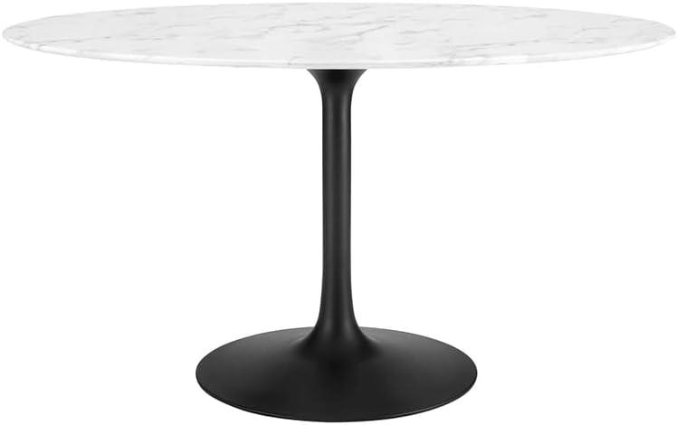 Modway Lippa Oval Artificial Marble Dining Table