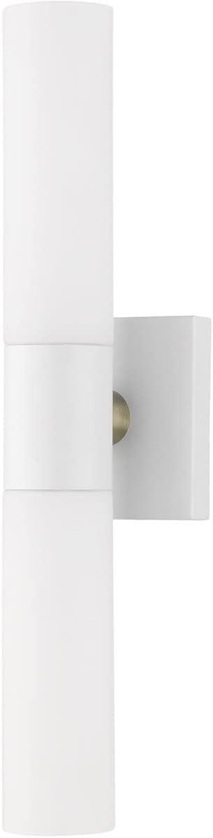 Livex Lighting Textured White ADA 2-Light Vanity Sconce