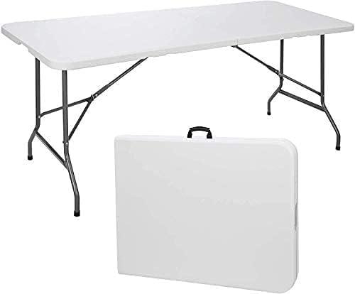 Amazing for less 8ft Folding Table White Plastic Portable Long Foldable Tables Indoor Outdoor Party Picnic Camping Fold Table 8 Foot (4ft, 6ft, 8ft)