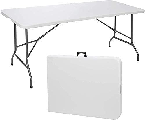 Amazing for less 8ft Folding Table White Plastic Portable Long Foldable Tables Indoor Outdoor Party Picnic Camping Fold Table 8 Foot (4ft, 6ft, 8ft)