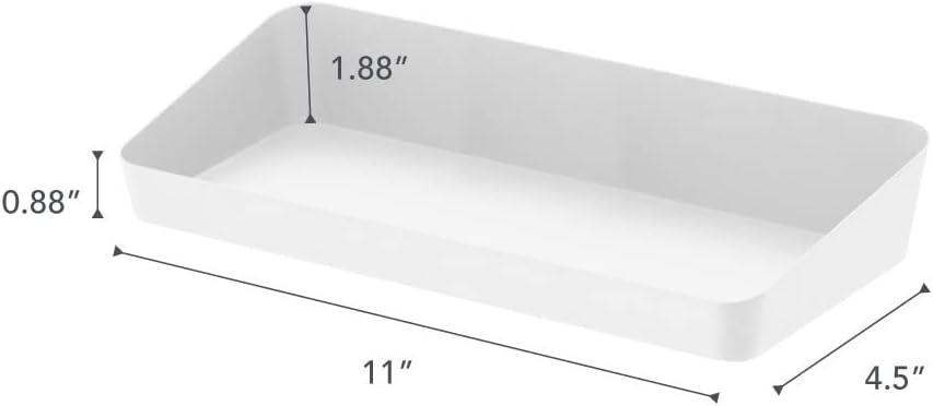 Yamazaki Home Space Saving Vanity Tray, Sloped, Steel, Large