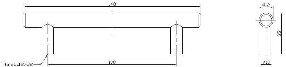 22-Inch Brushed Bronze Modern Cabinet Bar Pull