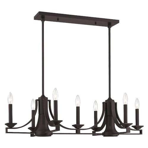 Modern Transitional Bronze Steel 9-Light Indoor Chandelier