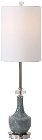 Uttermost Piers 33 1/2" HIgh Mottled Blue Ceramic Buffet Table Lamp