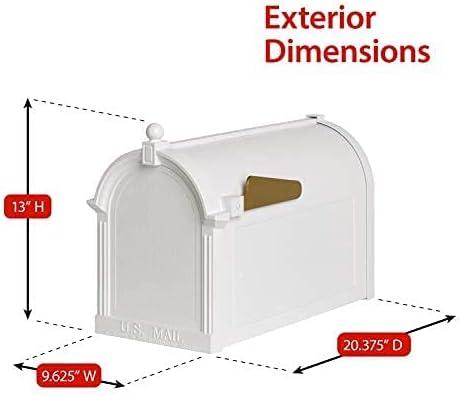 Black Aluminum Capitol Mailbox with Side Address Plaques