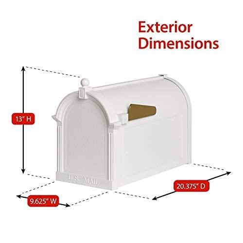 Black Aluminum Capitol Mailbox with Side Address Plaques