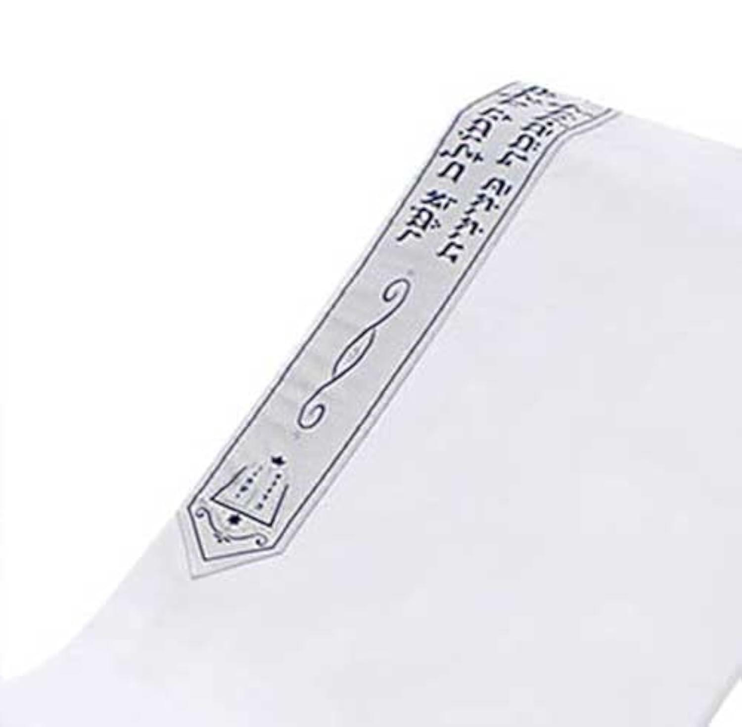 Zion Judaica Tallit Prayer Shawl - Fine Polyester Talis with a Matching Zippered Bag - Certified Kosher (24" x 72", Blue Silver)