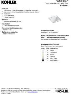 Park Falls 22" L x 21" W Service Sink